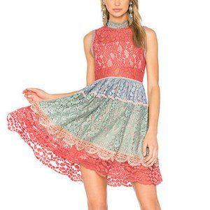 Alexis Vedette Colorblock Lace Dress